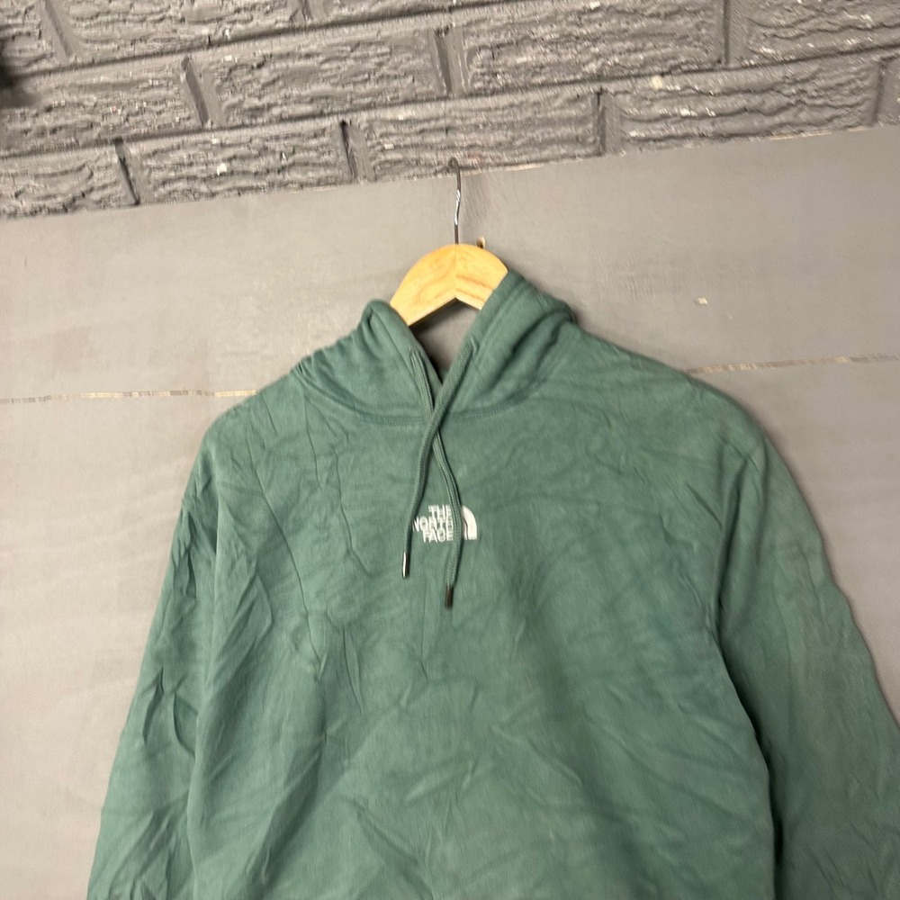 The North Face Womens Cropped Hoodie Sage Green Embroidered Logo Medium NF0A5581